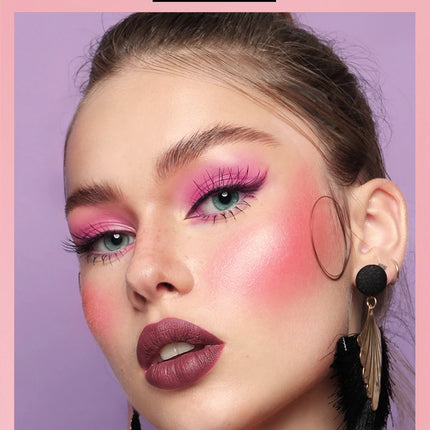 QIBEST 16 Colors Box Blusher Plate Multi-Color Cream Blush Plate Concealer Contour And Highlighter Palette Makeup Blush Face