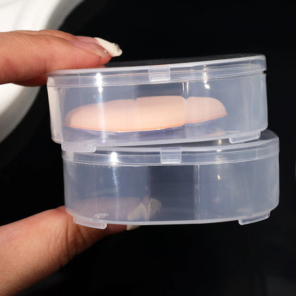 1/10pcs Transparent Square Plastic Boxes Makeup Powder Puff Air Cushion Storage Case Jewelry Diamond Packaging Organize Holder