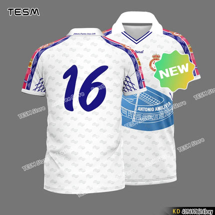 TESM Summer POLO Shirt Men Summer Sports V-neck T-shirt Street Trendy Short Sleeve 3D HD Print T-shirt