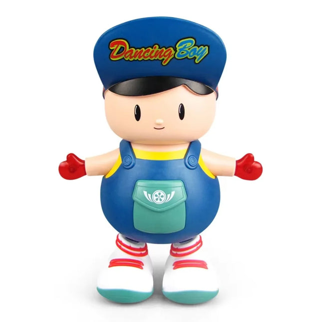 Educational LED Dancing Boy Figurine Plastic Music Dancing Swing Boy Movable with Lights Electric Boy Birthday Gift