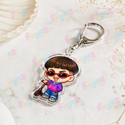 Rapper Oliver Tree Keychain for Accessories Bag Charm Ugly Is Beautiful Boy Music Key Chain Ring Jewelry Fans Gifts