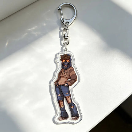 Cartoon Chibi Ticci Toby Keychain Accessories Bag Game Keyrings Jewelry Manga Fans Gifts