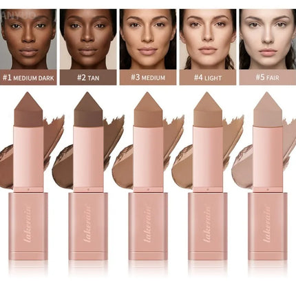 Triangle Bronze Contour Stick Face Sculpting Concealer Cream Cover Dark Circle Hydrating Long Lasting Anti-oxidant Facial Makeup