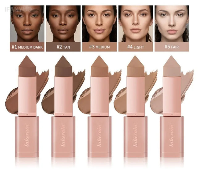 Triangle Bronze Contour Stick Face Sculpting Concealer Cream Cover Dark Circle Hydrating Long Lasting Anti-oxidant Facial Makeup