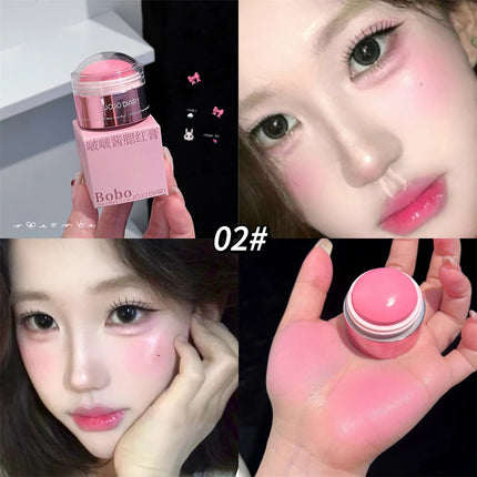 Creamy Pink Red Blush Stick Soft Face Blusher Cream Korean Makeup Peach Cheek Tint Brightening Apricot Contouring Rouge Cosmetic