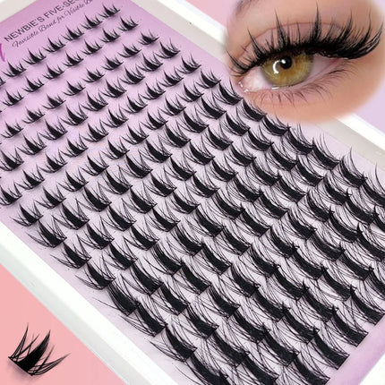 HBZGTLAD 15 Row Fairy Eyelash Cluster Manga Eyelash Cluster Transparent Spike Anime Eyelash Extension Makeup Tool Personal Manga