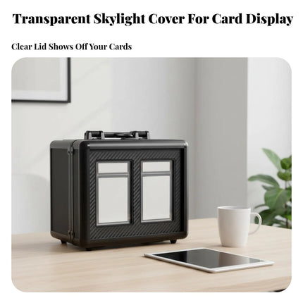 PSA Card Display Box Portable with Handle Graded Card Storage Box PSA Slab Case Dustproof Shockproof for Travel