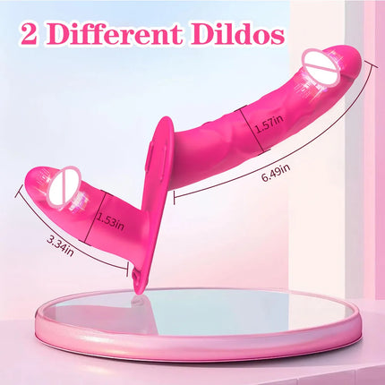 Wearable Double Vibrators Penetration G-Spot Strap On Dildo Panties for Lesbian Vagina Massager Couples Sex Toys Adult Products
