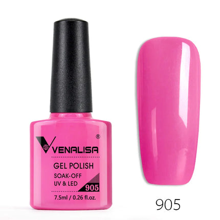 Venalisa Nail Gel Polish Semi Permanent Salon Quality TPO Free Glitter 7.5ml Soak off UV LED Nail Gel Varnish