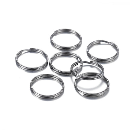 20/50Pcs Key Ring Key Chain Round Split Keyfob Keyrings with Jump Ring for DIY Keychain Pendants Jewelry Making Accessories