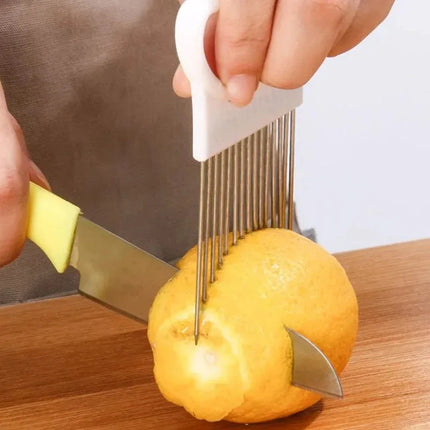 1/2/3/4pcs Effortlessly Slice Onions with this 1pc Colorful Onion Slicer Kitchen stainless steel potato chip onion holder
