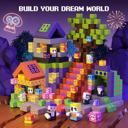 Magnetic Blocks, 100PCS Building Toys for 3+, Upgraded Zomblock STEM Sensory Magnets Construction Set, Birthday for Boys and Gi