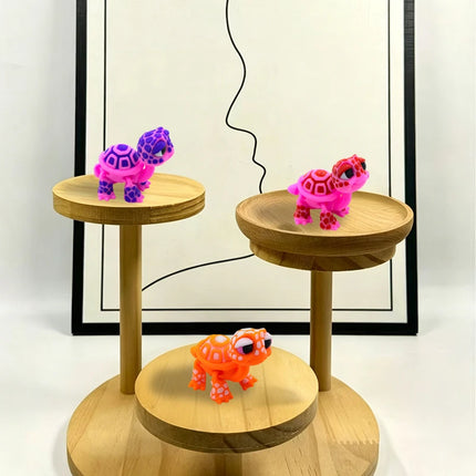 Simulated Turtle Model Plastic 3D Printed Cartoon Animal Toy Home Desk Decoration for Kids Learning Display