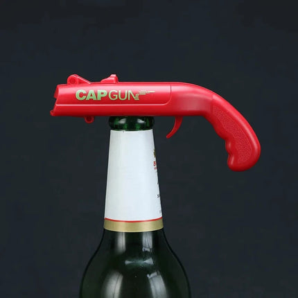 Portable Cap Gun Bottle Opener Launcher Shooter Funny Shooting Gun Creative Beverage Bottle Opener Suitable for Party Games