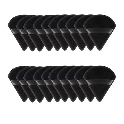 New 10/20Pcs Triangle Velvet Powder Sponge Cosmetics Flours Mini Face Makeup Washable Light Weight Makeup Tool FP03