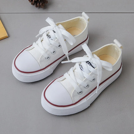 Children's Fashionable Spring and Autumn Breathable Canvas Shoes with Soft Soles for Boys and Girls, Versatile