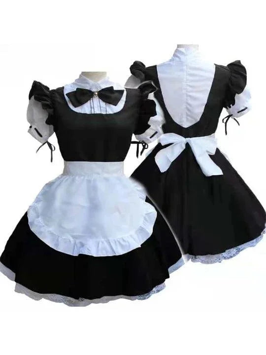 Men's Lolita Maid Costume Cosplay Lingerie Plus Size French Maid Apron Roleplay Costume Femboy Lolita Dress Party Fancy Dress