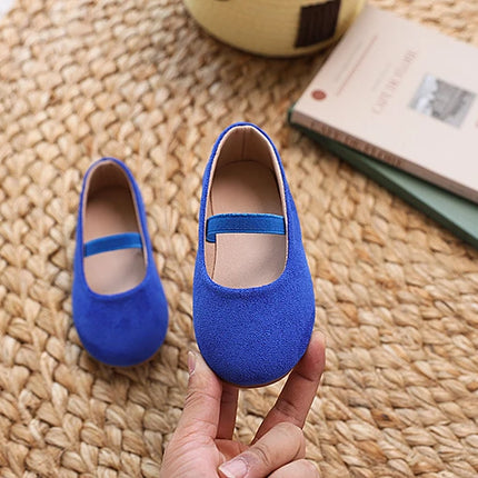 New Girl Dresses Casual Shoes Simple Fashion Children Leather Shoes Solid Color Spring Autumn Kids Princess Ballet Flat Shoes