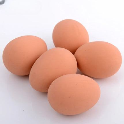 1 Pcs Novelty Bouncy Eggs Realistic Fake Rubber Bouncing Balls Model Farm Chicken Nesting Hen Hatching Egg Pet Toy Prank Joke