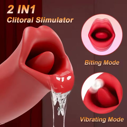 Powerful Licking Vibrator for Woman Tongue Sucking Clitoris Stimulator G Spot Sucker Oral Nipples Massager Sex Toys for Adult