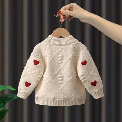 Girls Sweater Spring & Fall New Style Children's Tops Girls Thickened Knitted Bottoming Shirt