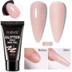Glitter poly nail 03