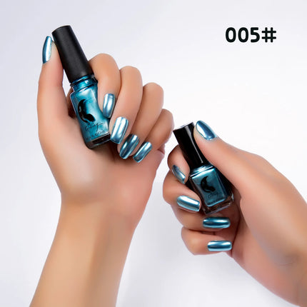Metal Colour Nail Gel Polish Semi Permanent Mirror Gel Varnish Base Top Coat UV Gel Varnish Soak Off Nails Art Glue Nail Polish