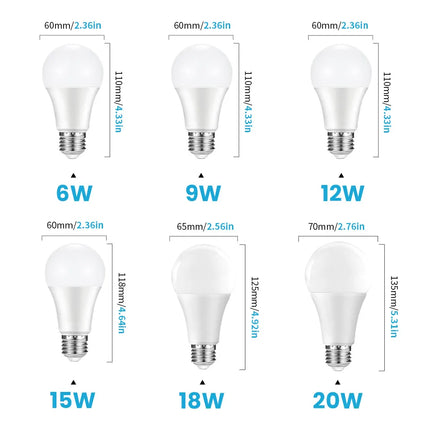 PIR Motion Sensor Light Bulbs E26 110V LED Lamp Auto Smart  LED Bulb Energy Saving Bombillas Bedroom Kitchen Porch Lighting