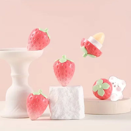 Autumn/Winter Strawberry Temperature-Control Lip Balm, moisturizing, reduces lip lines,Lip care products are suitable for women