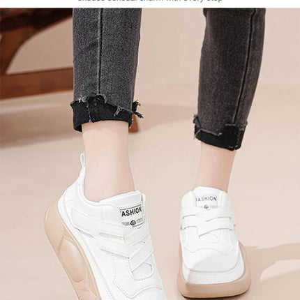 Women's High Top Shoes Spring Soft Leather ComfortableTravel Sneakers Casual Antislip Shoes