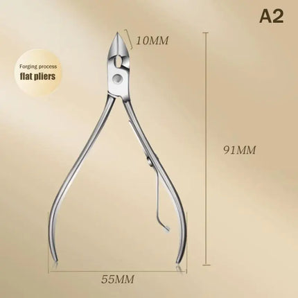 2in1 Nail Cuticle Nipper Stainless Steel Precision Dead Skin Remover Manicure Scissors for Salon and Personal Care