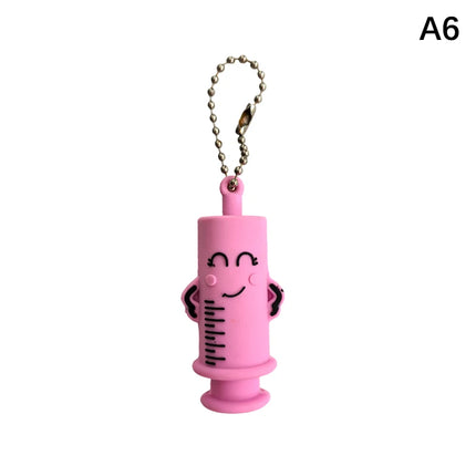1PC Ampoule Bottle Opener Keychain Syringe-Shaped Cutter Nurse Doctor Ampoule Bottle Opener Aid Medication Vial Breaker Tool