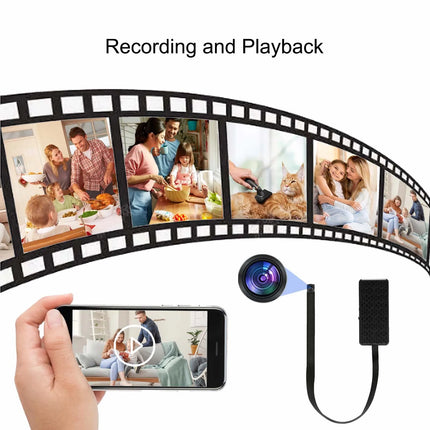 HD WiFi Camera DIY Module Home office Security Nanny Cam Alarm Remote viewing, Miniature Camera with Motion Detection, App