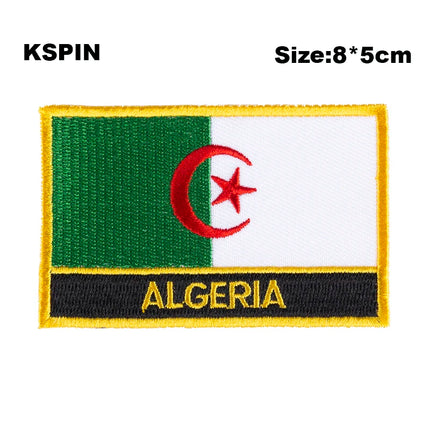 Dominican Rep. Flag Embroidery Patches Iron on Saw on Transfer patches Sewing Applications for Clothes in Home&Garden