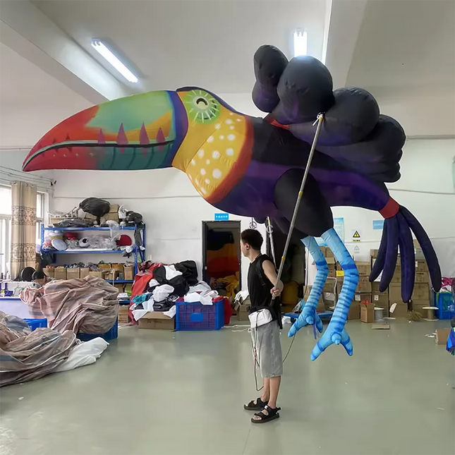 Inflatable Feature Puppets for Advertising - Seahorse/mosquito/parrot/chameleon - shaped, Highlights of Carnival Walking Perform