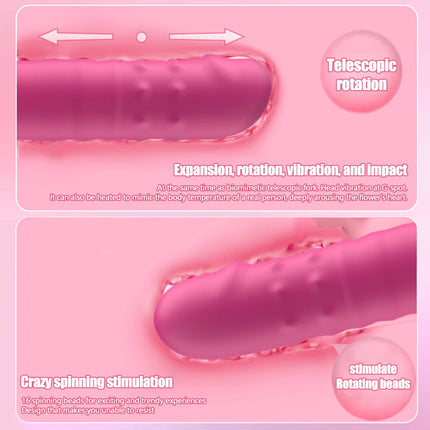 Mini Size Thrusting Dildo Vibrator Suction Cup G Spot Massager 10 Modes Clitoral Stimulator Adult Sex Toy for Women Beginner
