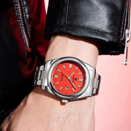 PAAZOMU Fashion Round Quartz Man Clock Waterproof Luminous Date Stainless Steel Watches For Men Luxury Business Men Wristwatch