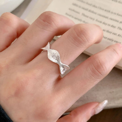 PANJBJ 925 Sterling Silver Four-pointed Star Shining Zircon Ring High-end Personalized Opening Adjustable Jewelry