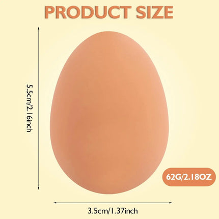 Bouncing Egg Rubber Bouncing Ball Egg-Shaped Prank Joke Toy Magic Show Prop Gift for Kids Adult Party Stage Bag Stocking Filler