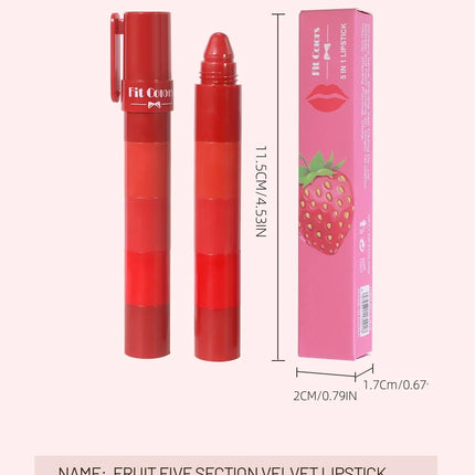 4 in 1 Cute Matte Lipstick Crayon Kit Combo Purple Lip Tint Velvet Sexy Moisturizing Lipstick Pen Waterproof Lasting Lip Makeup