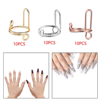 10Pcs Fingernail Rings Daily Wear Detachable Women Gift Halal Nail Ring Set