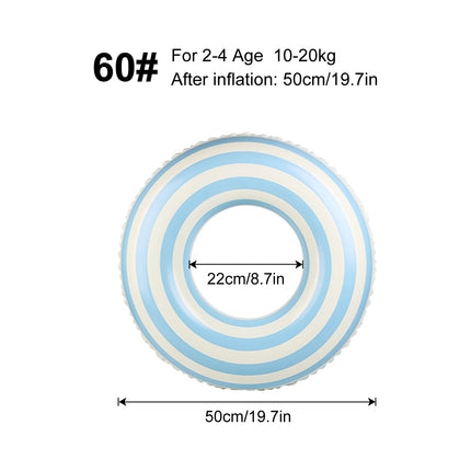1PC Large Striped Inflatable Pool Floats, Swimming Pool Tubes, Classic Striped Swimming Rings for Adults