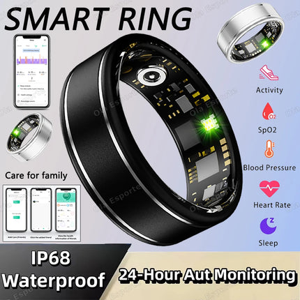 2026 Smart Ring Bluetooth Call Heart Rate Blood Pressure Monitor Men Women Smartring 5ATM Waterproof Health Multi Sports Rings