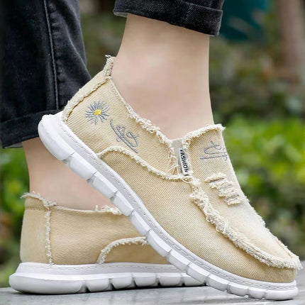 women's shoes   Daisy embroidery denim, casual sneaker. women's shoes summer 2025 . cheap shoes clearance free shipping
