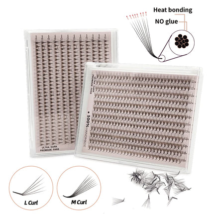 360/600 Bouquet Eyelashes L curl M curl Premade Volume Fans XL Tray Pre Made Pointy Base Lash Fans Prefacts Eyelash Extensions