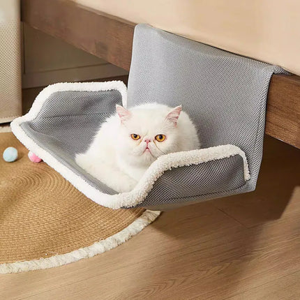 Hanging Cat Bed Window Perch, Four Seasons Universal Cat Hammock Bed, Portable Pet Bed for Window Bedside Sunbathing
