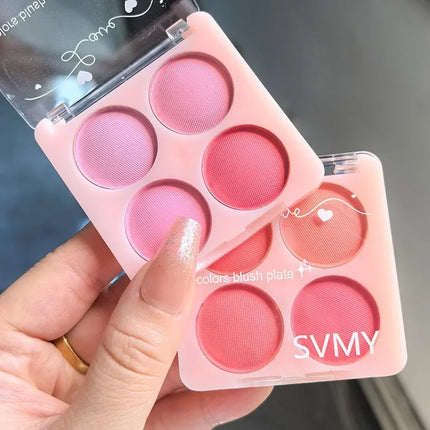 Sweet Ice Cream 4-Color Blush Brightening Peach Pink Color Transparent Natural Lightweight Blendable Face Color Face Makeup