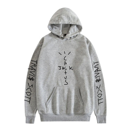 2024 New Spring and Autumn Men's Leisure Outgoing Sports and Fitness Hoodie Printed Leisure Loose Hooded Plush Couple Sweater
