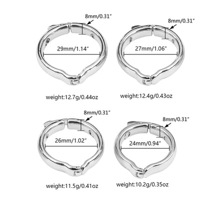1Pcs, Adjustable metal penile ring, penile exercise correction, glans restraint, male sex toys