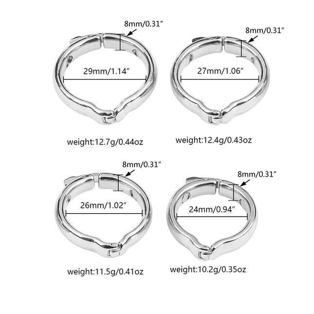 1Pcs, Adjustable metal penis ring, penis exercise correction, glans restraint, male sex toys